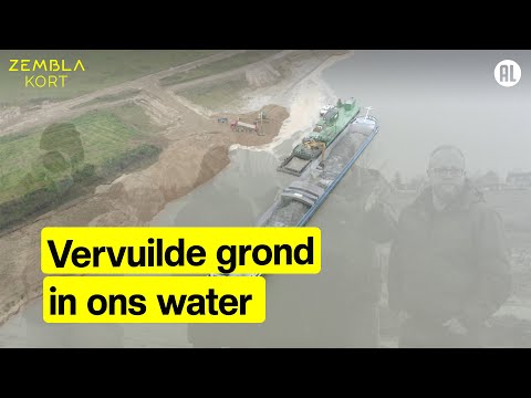 De stort van vervuilde grond en bagger
