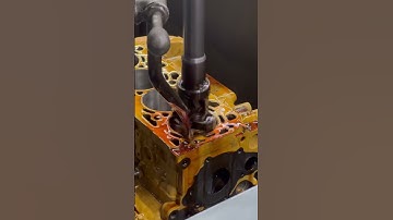 Boring and honing a CAT skid steer engine block