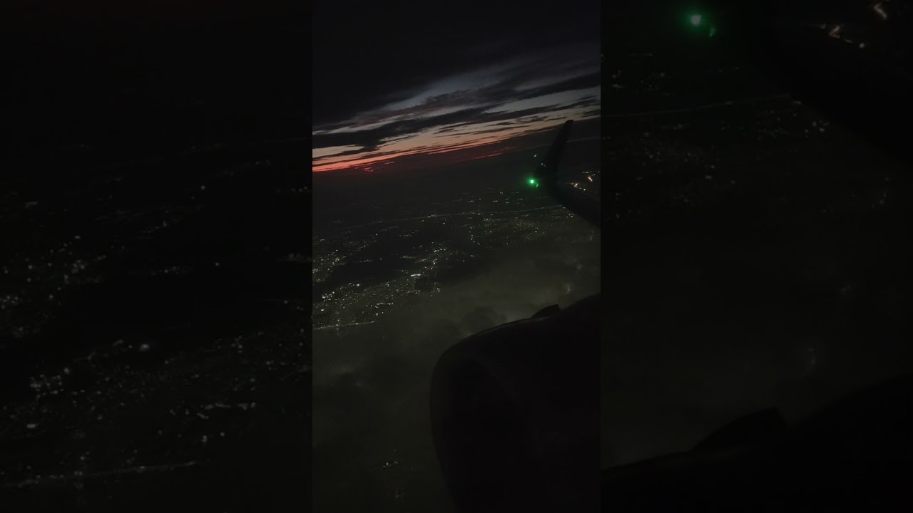 Flight window seat Night view | Surprise night view 