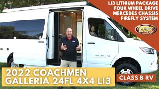 New 2022 Coachmen Galleria 24FL Class B RV | 4Wheel Drive, Mercedes Chassis & Li3 Lithium Package