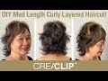 DIY Curly Layered Bob Haircut for Fine Thin Hair! -- NEW MEDIUM SIZE ORIGINAL CREACLIP --