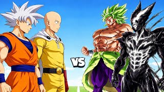 Goku & Saitama Vs Cosmic Garou & Broly