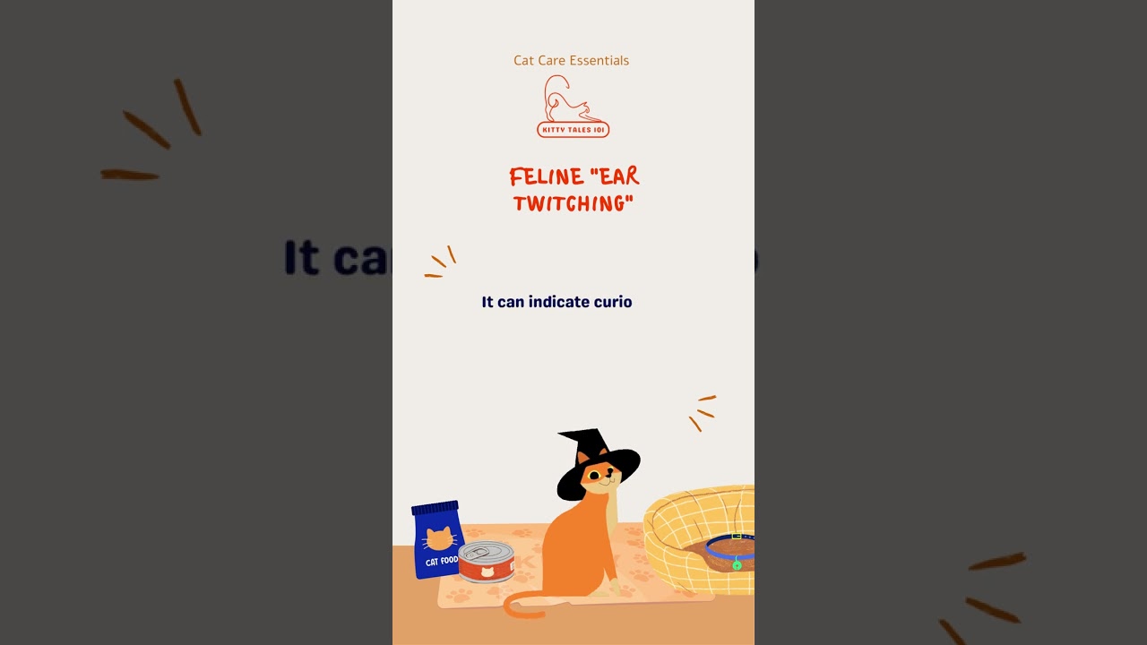 Feline Ear Twitching Cats twitch their ears 🐱 Indicating curiosity or catching sounds. 🎵