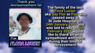 Flora Lucien thank you