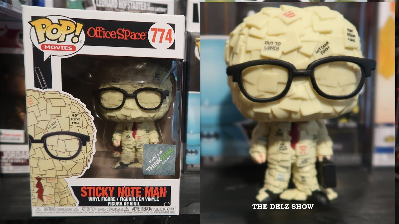 Office Space Movie Sticky Note Man Funko Pop SDCC Think Geek Exclusive  Review #officespace #funkopop - YouTube