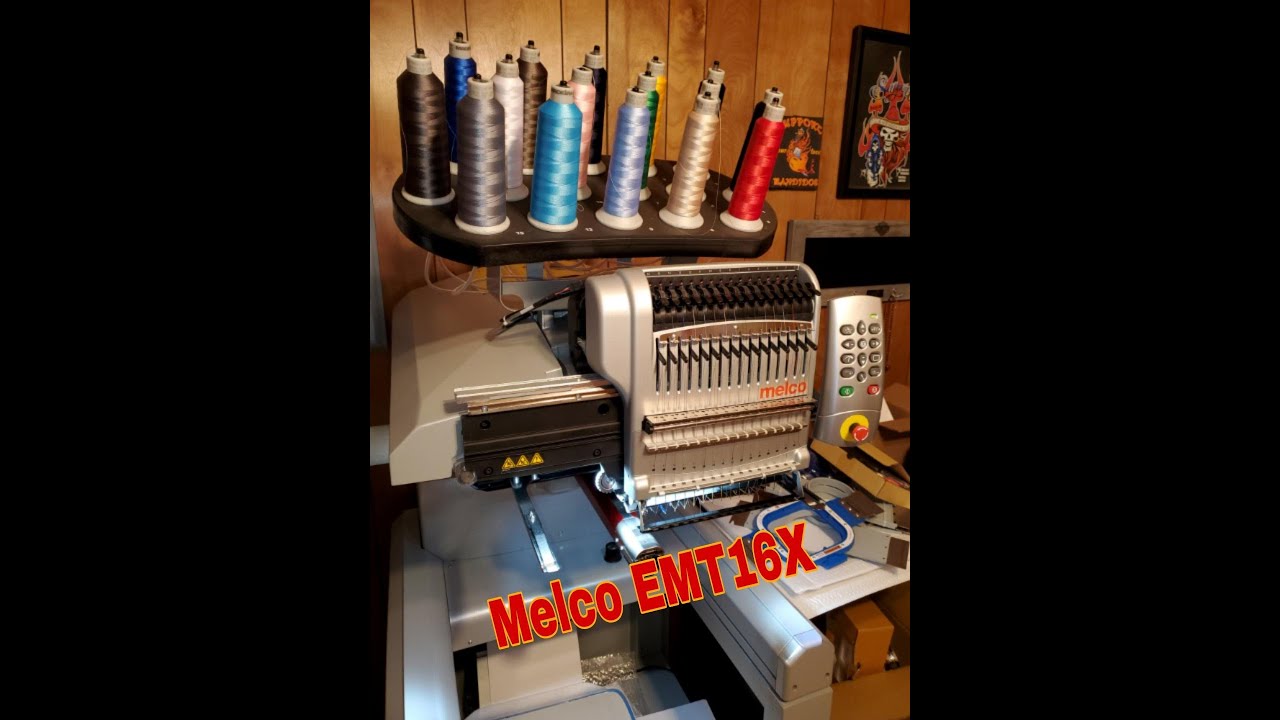 My New Melco EMT16X Embroidery Machine YouTube