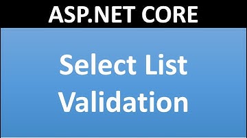 Select List Validation in ASP.NET CORE |  ASP.NET MVC | Bind Select List with Enum