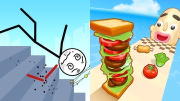 Ragdoll Break: Kick Loser vs Sandwich Runner - Satisfying ASMR Gameplay All Levels