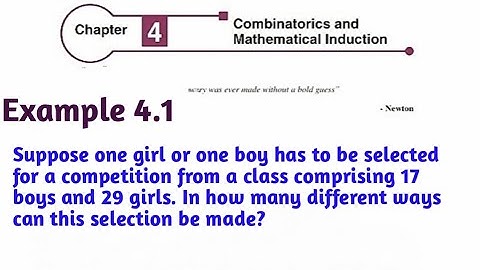 Class 11 Chapter 4 Combinatorics and Mathematical Induction Example 4.1
