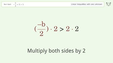 Solving Linear Inequalities: -b/2+3 is Greater Than 5