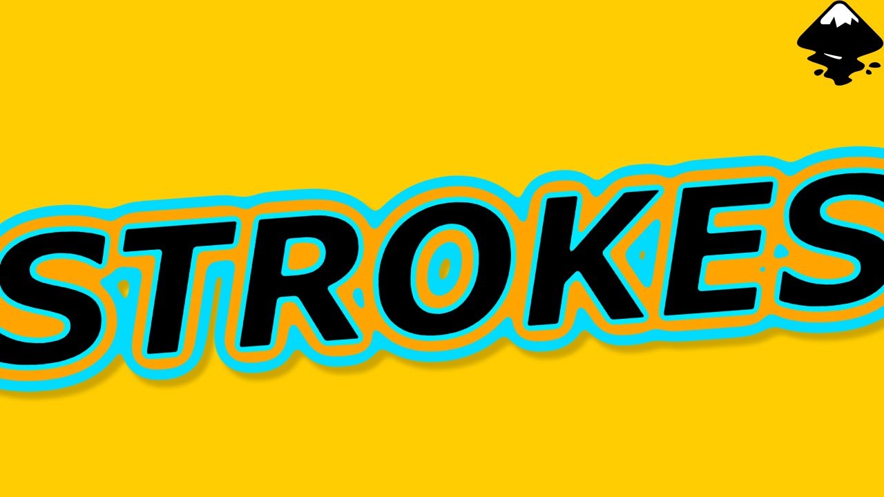 Create a multiple coloured stroke text effect in Inkscape