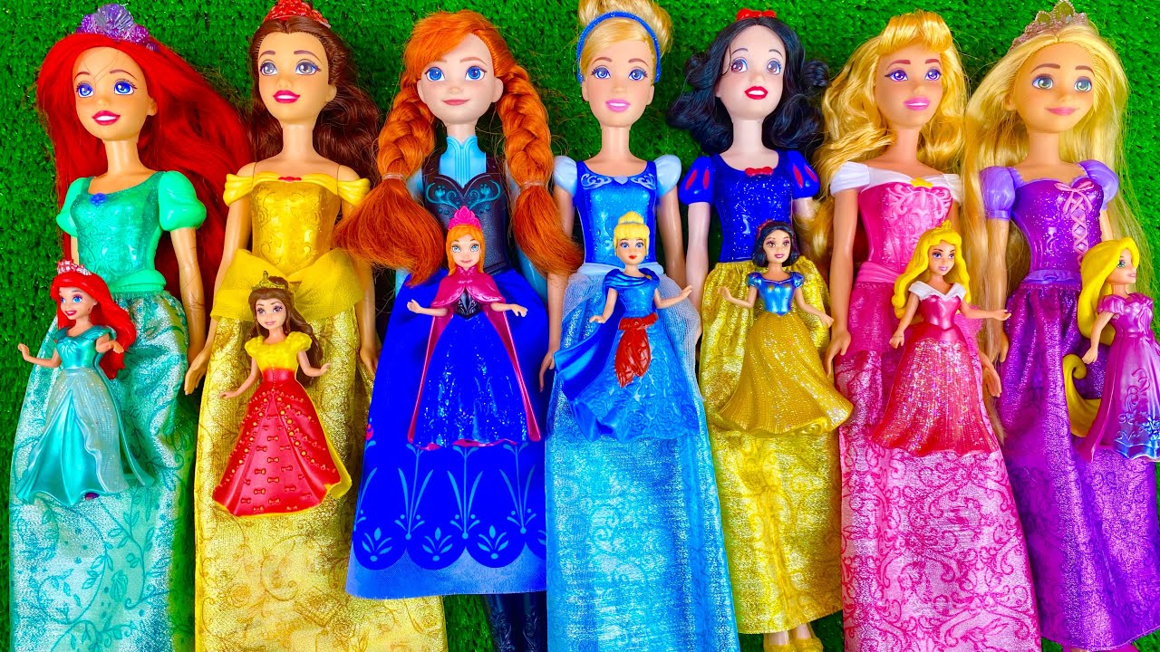 Disney Princess Doll Makeover ~ DIY Miniature Ideas for Barbie - Wig, Dress, Faceup, andMore! DIY