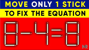5 TRICKY MATCHSTICK PUZZLE. Only Brilliant Minds Can Solve This Matchstick Puzzles