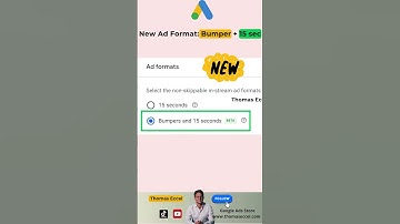 Google Ads New Ad Format: YouTube Bumper + 15 seconds video Ad  #ppc #googleads #youtubeads  #ads