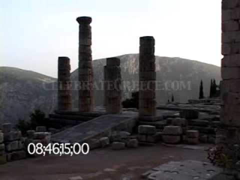 0242 Site of the Oracle, the Temple of Apollo in Delphi, Greece
