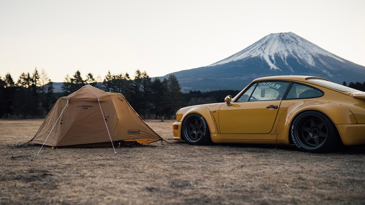 RWB Porsche Winter Camping At Mt Fuji - Japan