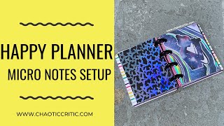 Basic Happy Planner Micro Notes Setup