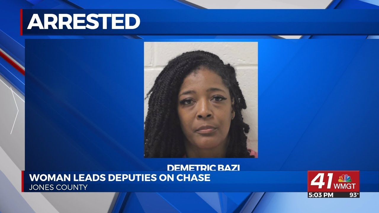Woman arrested after 140-mph police chase in Jones County - YouTube