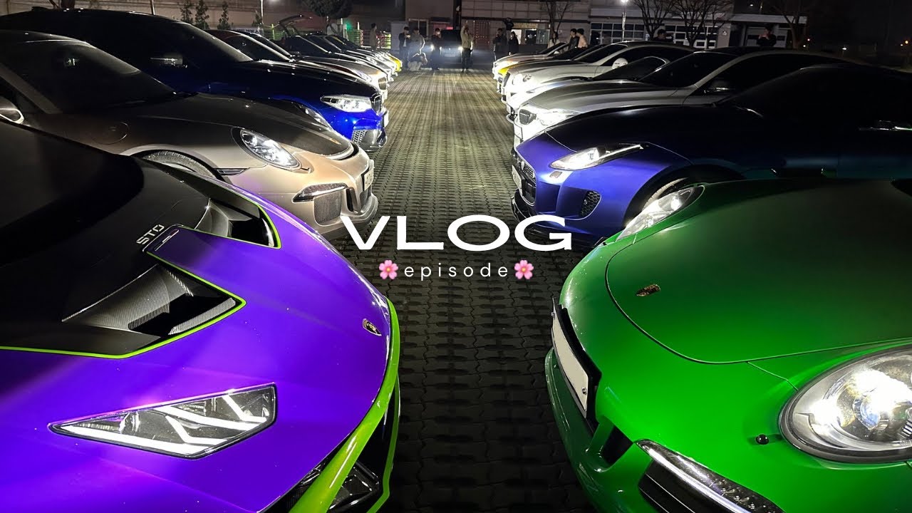 천국을 보여줄께! 스포츠카 & 슈퍼카 벚꽃 드라이브 [faet 무심천] 페라리 f8 , 람보르기니 우라칸 sto , 포르쉐 911 , 718 ,  amg gt , m4 , 벤틀리