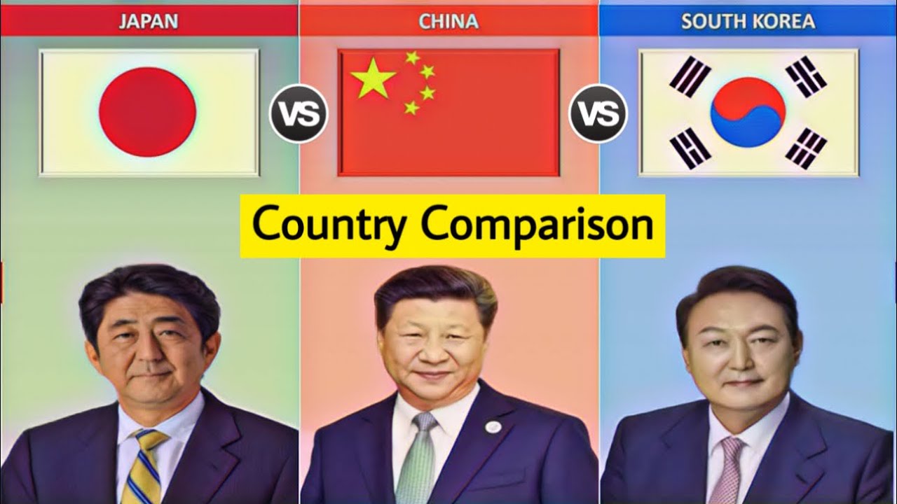 Japan vs China vs South Korea - Country Comparison 2024 - YouTube