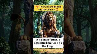 The Clever Fox and the King Lion | Improve your English #animalshortstory #cartoon #shorts