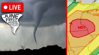 LIVE Storm Chasing - Tornado Outbreak Threat in Iowa/Minnesota