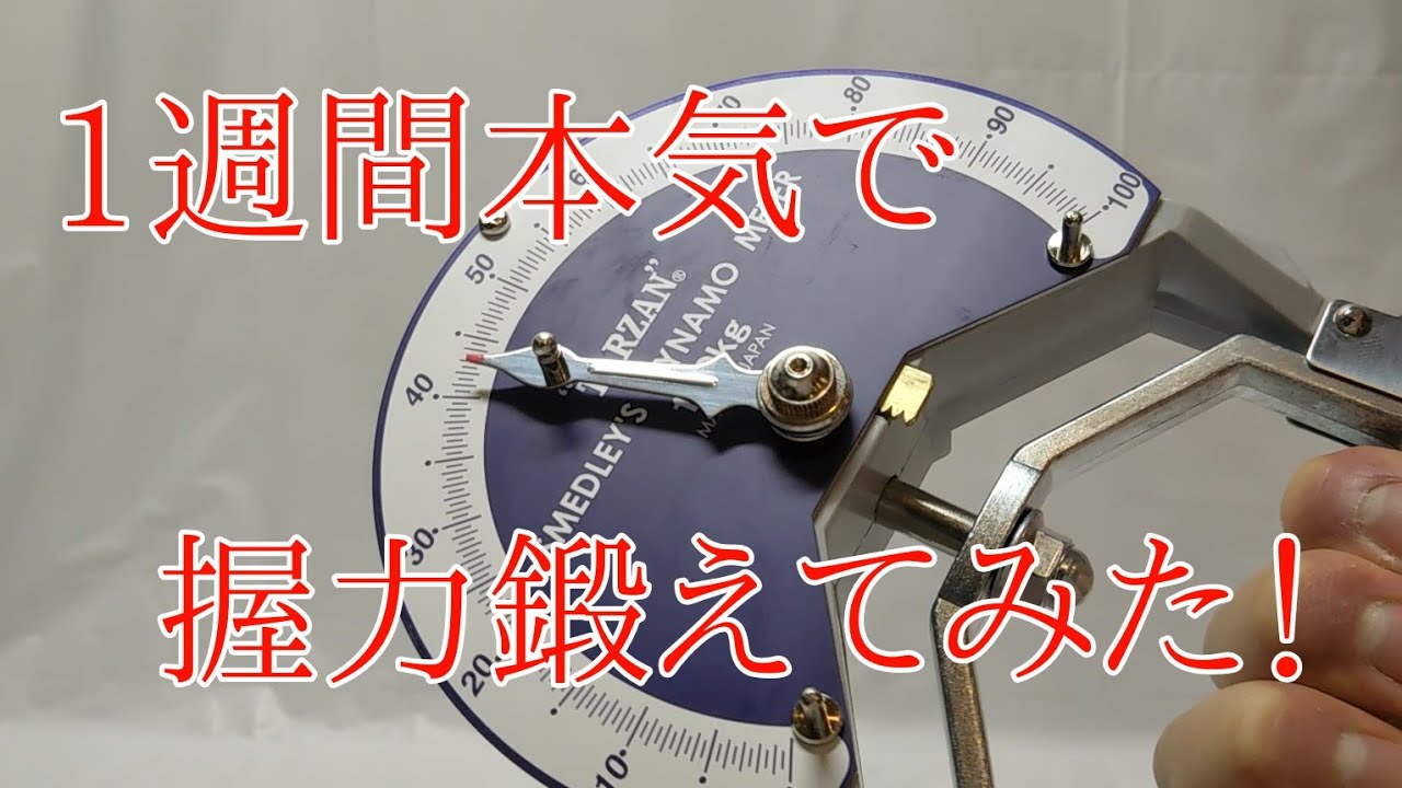 1週間本気で握力を鍛えてみた！ - YouTube