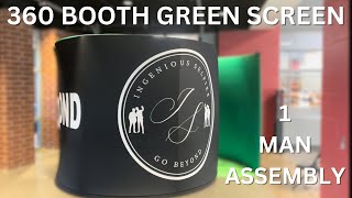 360 Photo Booth Green Screen 1 Person Setup.