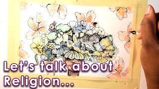 Watercolor Fartwork Religion Talk