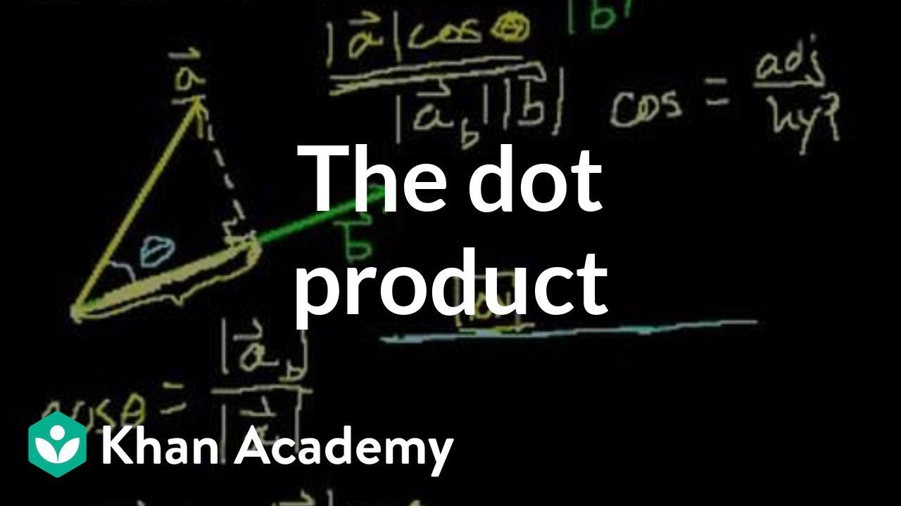 The dot product | Magnetic forces, magnetic fields, and Faraday's law | Physics | Khan Academy