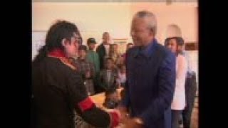 Video of various celebrities through the years with Nelson Mandela