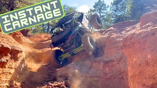 Instant CARNAGE at Barnwell Mountain Recreational Area!! #canam #offroad #utv