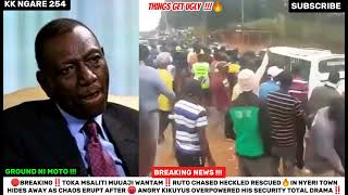 BREAKING!😡Ruto must go Wantam! RUTO Blocked CHASED in NYERI🔥By ANGRY Kikuyus in GACHAGUA HOME‼️DRAMA