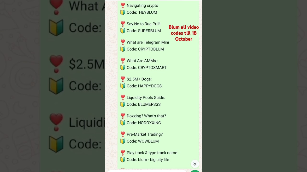 Blum All Video Codes till 18 October 2024 | Blum Video Task Complete 