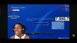 Someone steals speeds 500$ PSN Card #ishowspeed #ps4