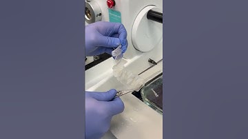 Cutting Lung Tissue on a Microtome in Histology Lab