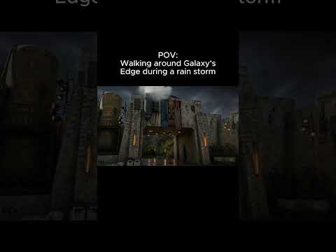 POV: Walking around Galaxy’s Edge during a rain storm