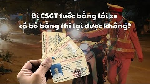 Bị CSGT tước giấy phép lái xe có bỏ bằng thi lại được không? | Báo Lao Động