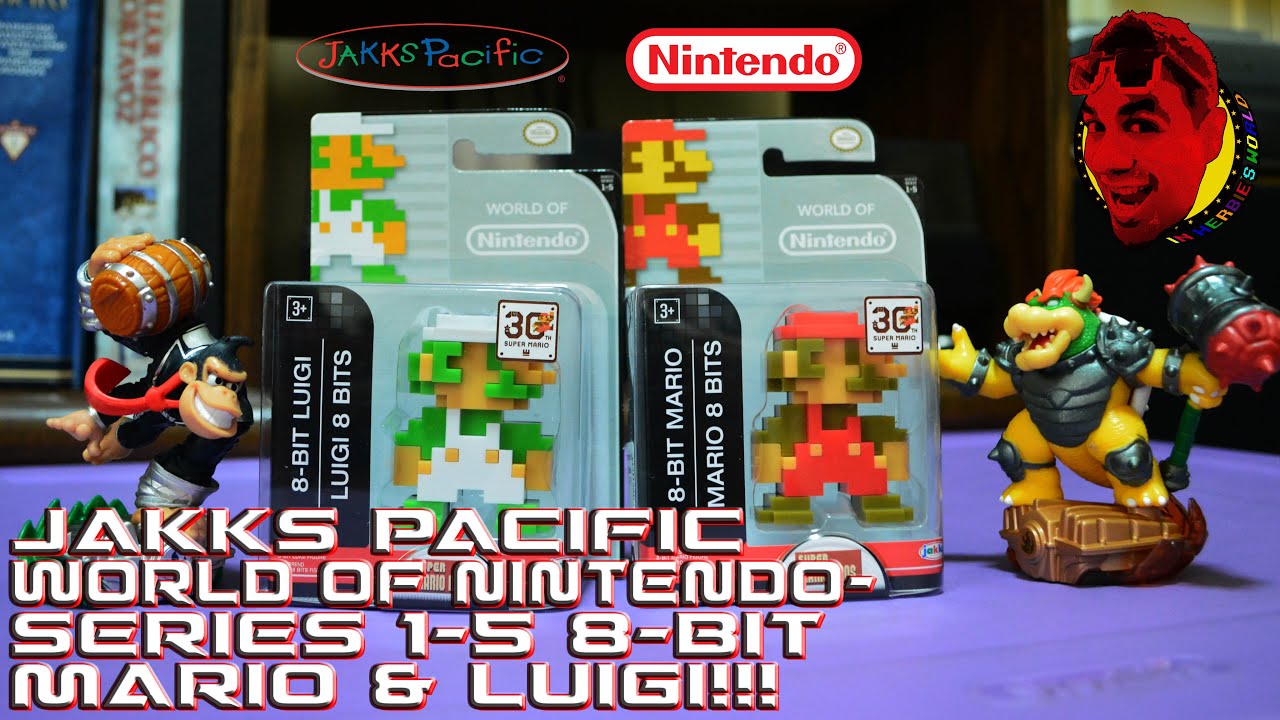 Jakks Pacific- World of Nintendo: Series 1-5! 8-BIT MARIO & LUIGI! {UNBOXING}