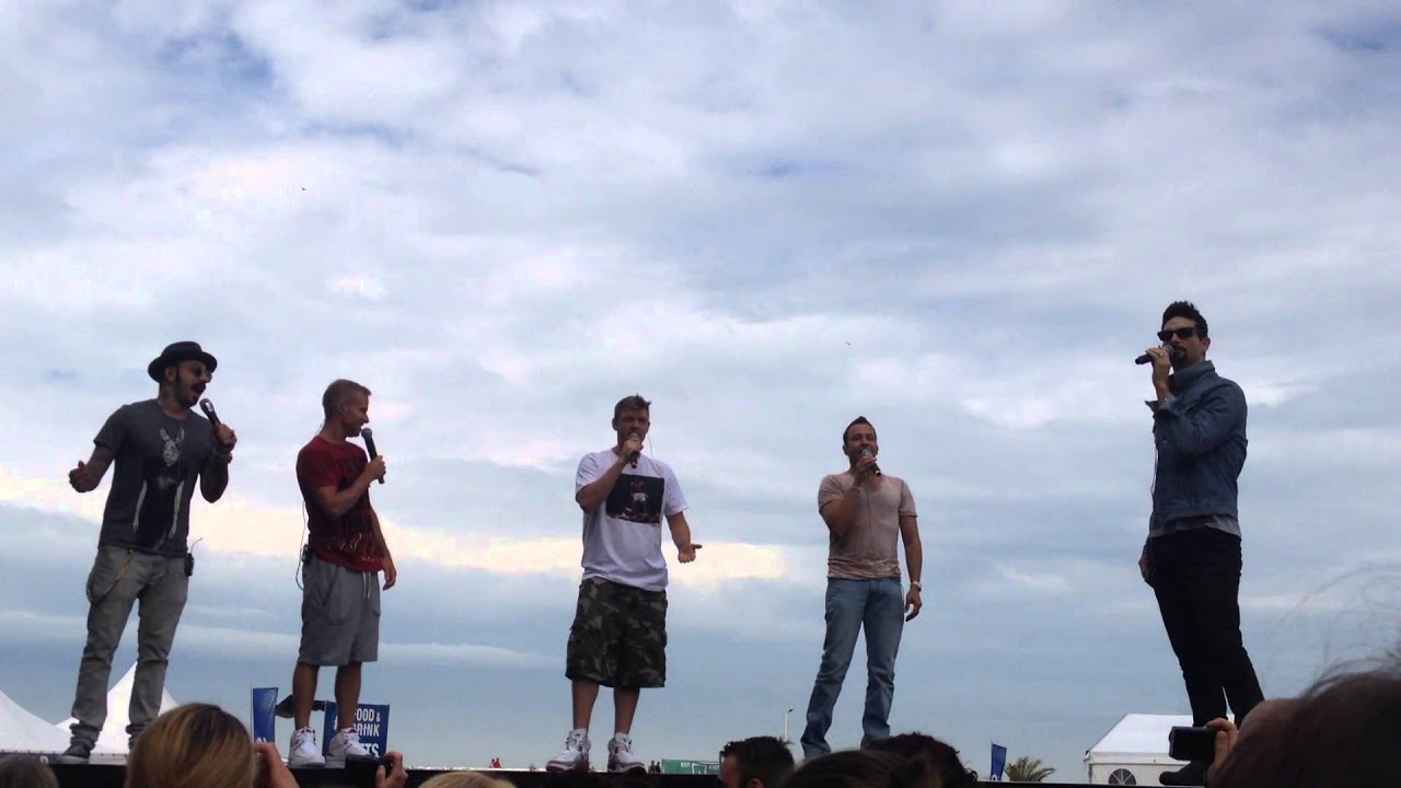 Backstreet boys, July 20th 2014, sound check, "happy birthday" YouTube