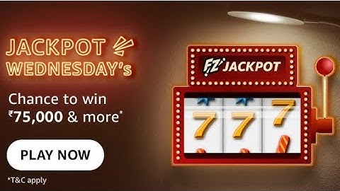 Amazon Wednesdays Jackpot, Spin and Win,Quiz on May 10, win 50000