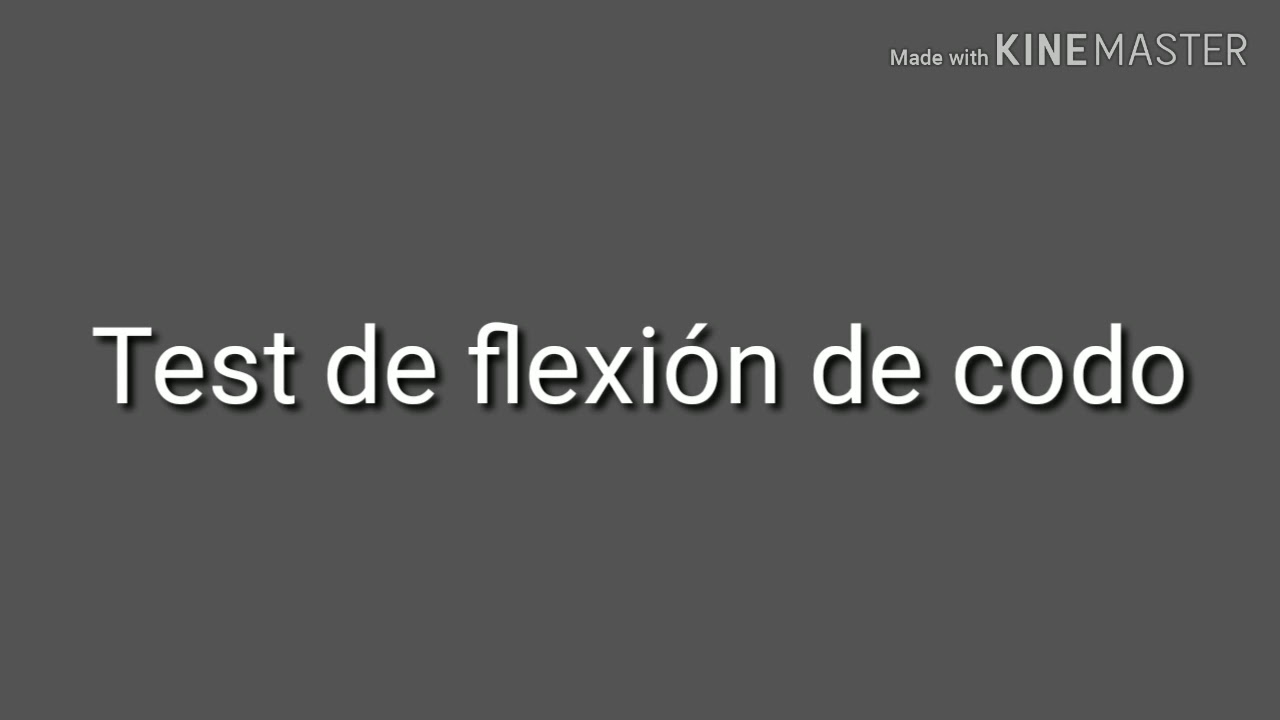 Test de flexión de codo - YouTube