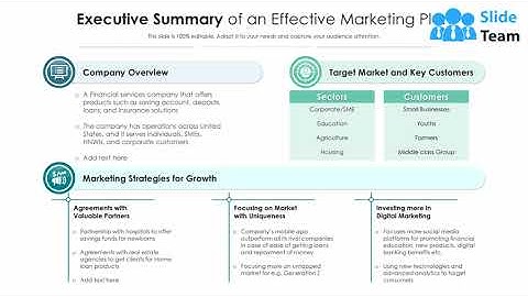 Executive Summary Of An Effective Marketing Plan