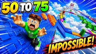 Roblox Obby Parkour: Stage 50 to 75 IMPOSSIBLE Challenge