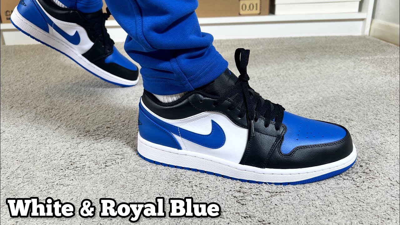 Air Jordan 1 Low White& Royal Blue Review& On foot