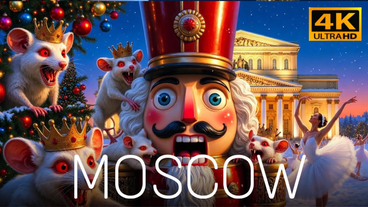 4K Moscow in Winter | Night City Walk & Atmosphere