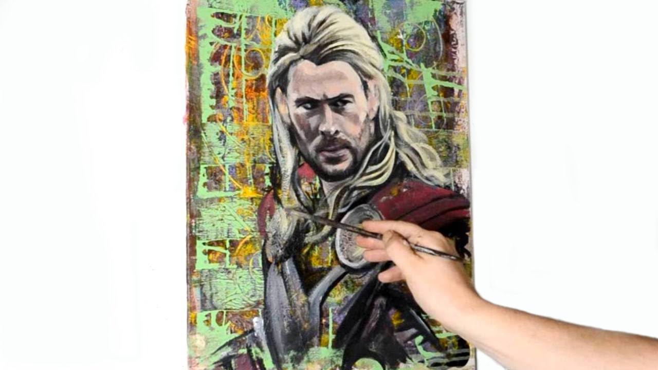 Painting Thor - Contemporary Art Style
