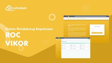 Source Code Aplikasi Sistem Pendukung Keputusan (SPK) Kombinasi Metode ROC Dan VIKOR