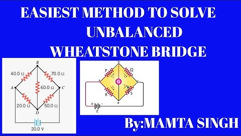 how to solve unbalanced wheatstone bridge|easiest method