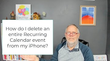 How do I delete an entire recurring Calendar event from my iPhone?